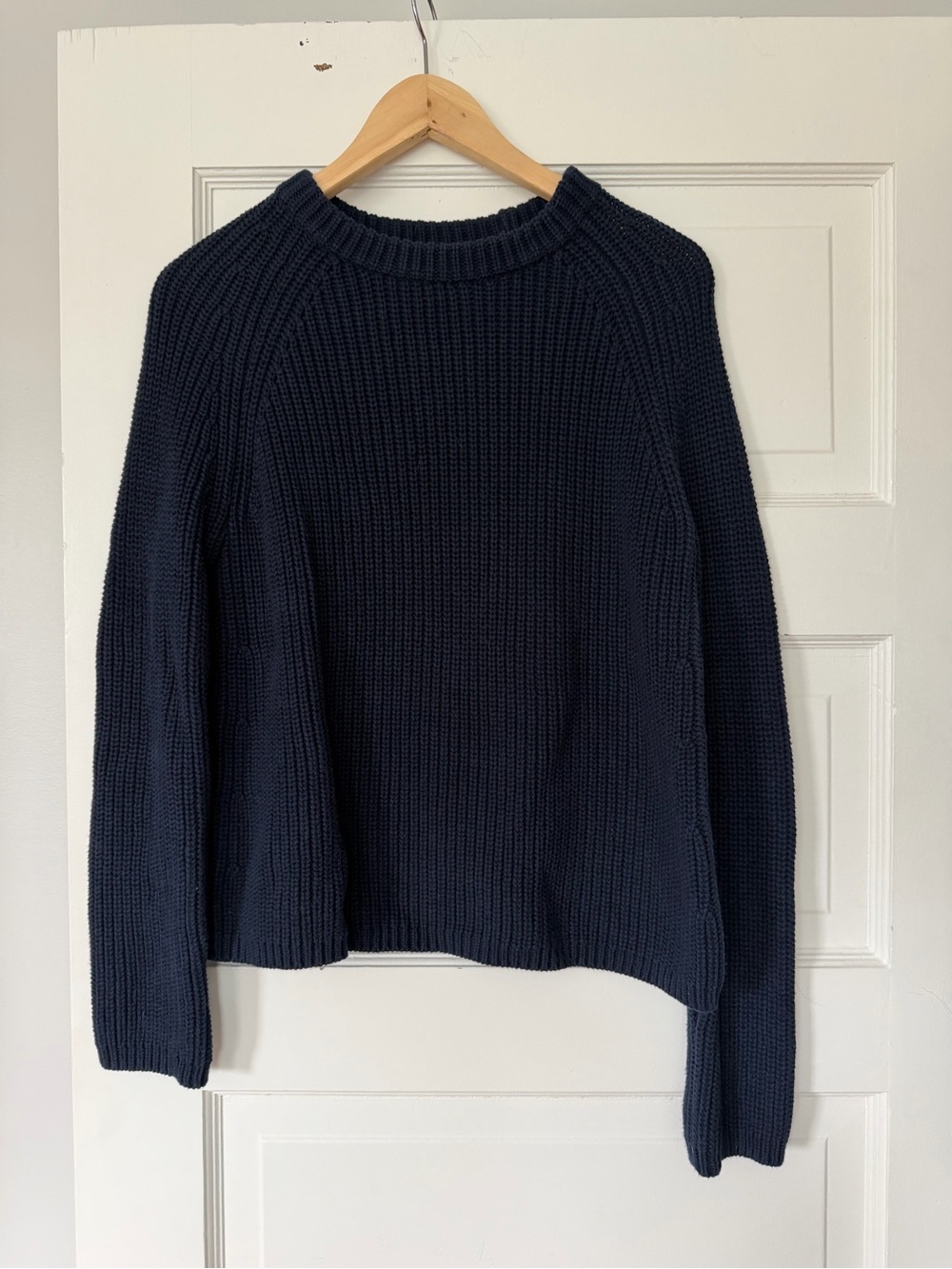 Quince 100% Cotton Navy Fisherman Sweater - Picture 3 of 5
